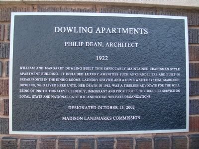 Dowling Apartments Marker image. Click for full size.