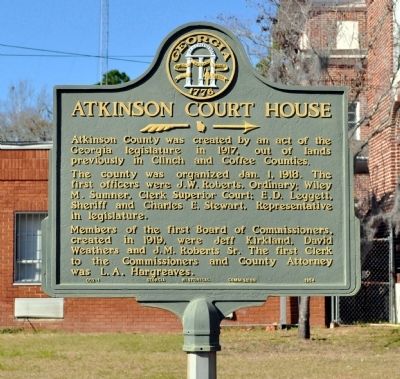 Atkinson Court House Marker image. Click for full size.