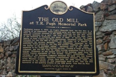 The Old Mill at T. R. Pugh Memorial Park Marker image. Click for full size.