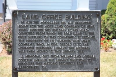 Land Office Building Marker image. Click for full size.