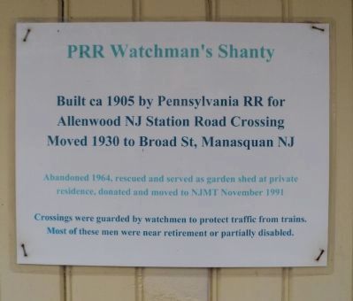 PRR Watchman�s Shanty Marker image. Click for full size.
