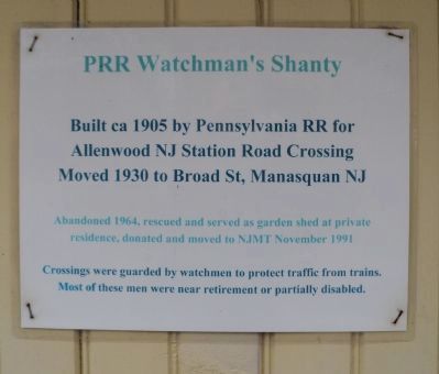 PRR Watchmans Shanty Marker image. Click for full size.