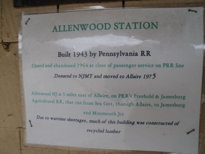 Allentown Station Marker image. Click for full size.
