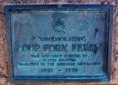 Commemorating Loup Fork Ferry Marker image. Click for full size.