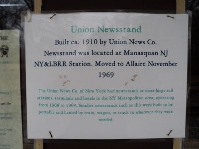 Union Newsstand Marker image. Click for full size.