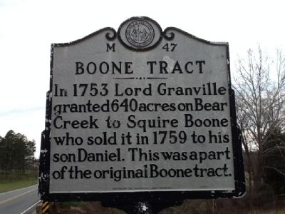 Boone Tract Marker image. Click for full size.