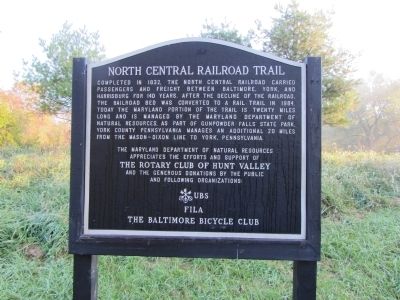 North Central Railroad Trail Marker image. Click for full size.
