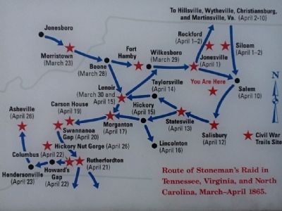 Route of Stoneman's Raid image. Click for full size.