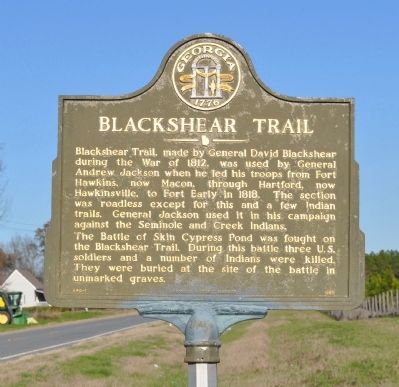 Blackshear Trail Marker image. Click for full size.