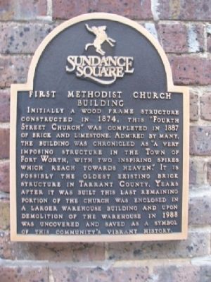 First Methodist Church Building Marker image. Click for full size.