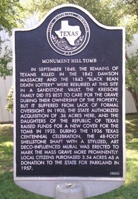 Monument Hill Tomb Marker image. Click for full size.