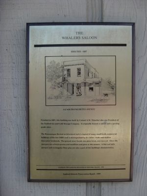The Whalers Saloon Marker image. Click for full size.