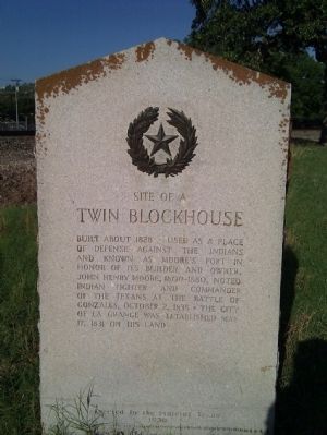 Twin Blockhouse Marker image. Click for full size.