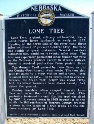 Lone Tree Marker image. Click for full size.