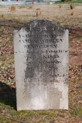 James Wesley Henderson Tombstone image. Click for full size.