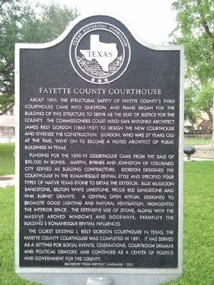 Fayette County Courthouse Marker. Click for full size. Fayette County Courthouse Marker image. Click for full size.