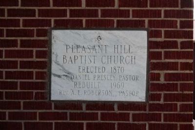 Pleasant Hill Baptist Church Original Cornerstone image. Click for full size.