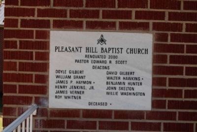 Pleasant Hill Baptist Church 2000 Cornerstone image. Click for full size.