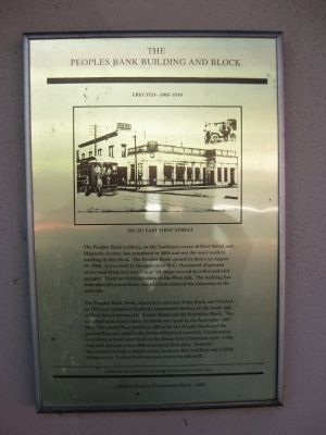 The Peoples Bank Building and Block Marker image. Click for full size.