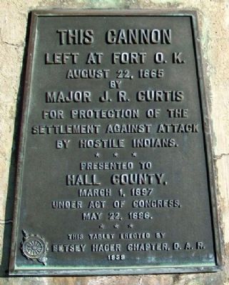 Fort O. K. Cannon Marker image. Click for full size.