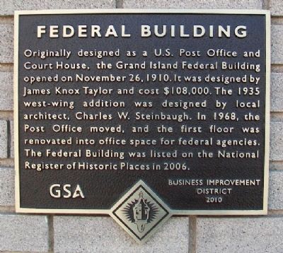 Federal Building Marker image. Click for full size.