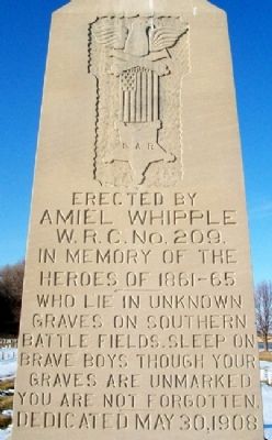 Amiel Whipple W.R.C. Civil War Memorial image. Click for full size.