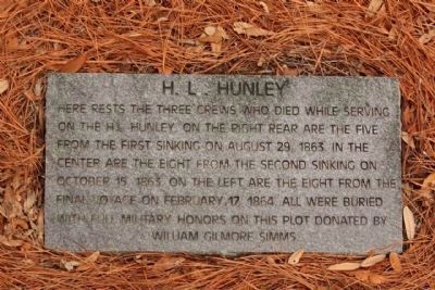H. L. Hunley Memorial image. Click for full size.