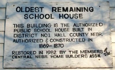 Oldest Remaining School House Marker image. Click for full size.