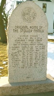 Original Home of the Stolley Family Marker (Side A) image. Click for full size.
