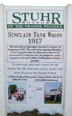 Sinclair Tank Wagon, 1917 Marker image. Click for full size.
