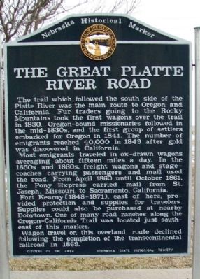 The Great Platte River Road Marker image. Click for full size.