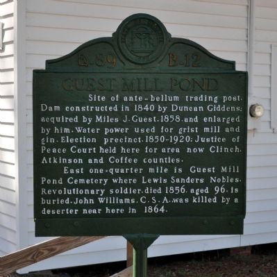 Guest Mill Pond Marker image. Click for full size.