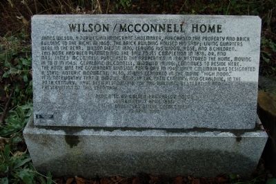 Wilson/McConnell House Marker image. Click for full size.