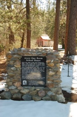 Avery One-Room School House Marker. Click for full size. Avery One-Room School House Marker image. Click for full size.