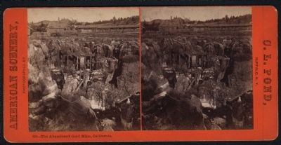 Abandon Gold Mine circa 1860s. image. Click for full size.
