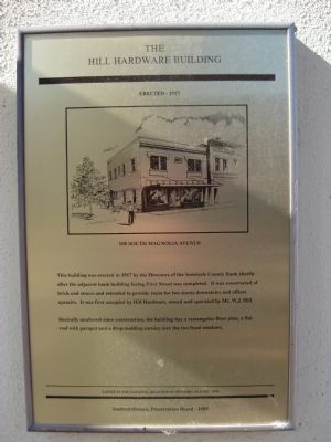 The Hill Hardware Building Marker image. Click for full size.