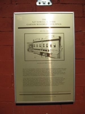 The N.P. Yowell and the Garner-Woodruff Buildings Marker image. Click for full size.