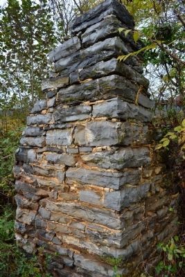 The kitchen chimney ruins on Rev Rhodes property image. Click for full size.