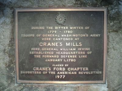 Crane’s Mills Marker image. Click for full size.