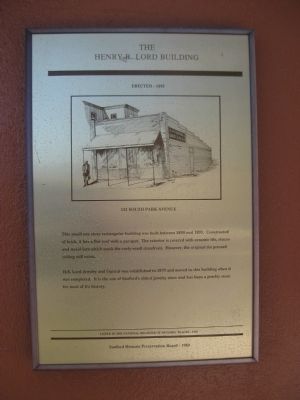 The Henry B. Lord Building Marker image. Click for full size.