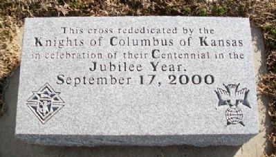 Fray Juan de Padilla Cross Rededication Marker. Click for full size. Fray Juan de Padilla Cross Rededication Marker image. Click for full size.