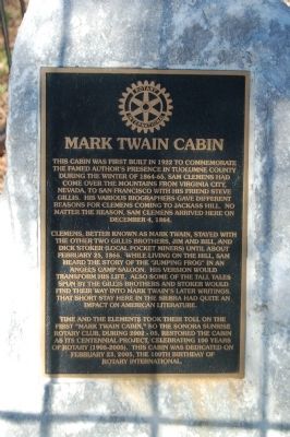Mark Twain Cabin Marker image. Click for full size.