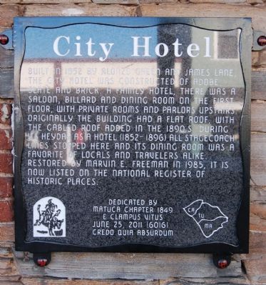 City Hotel Marker image. Click for full size.