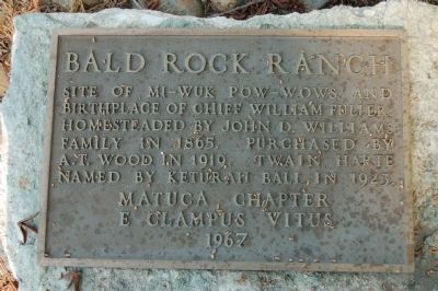 Bald Rock Ranch Marker image. Click for full size.