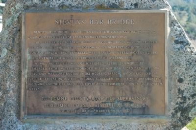 Stevens Bar Bridge Marker image. Click for full size.