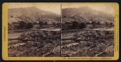 Mining for gold at Jacksonville, on the road to Yo-Semite Valley image. Click for full size.