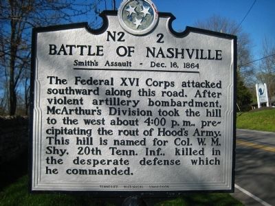 Battle of Nashville Marker image. Click for full size.