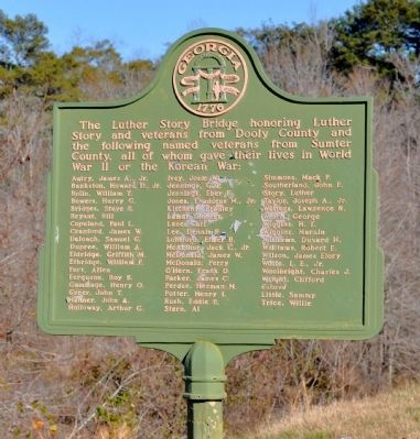 The Luther Story Bridge Marker image. Click for full size.