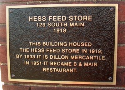 Hess Feed Store Marker image. Click for full size.