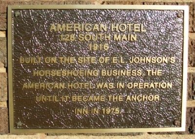 American Hotel Marker image. Click for full size.